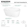 Aqua Eden Freestanding Bathtubs, 66.31 L, 31.5 W, White, Acrylic VT7DE673223